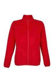 Womens/Ladies Factor Microfleece Recycled Fleece Jacket - Red - Red