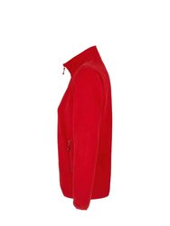 Womens/Ladies Factor Microfleece Recycled Fleece Jacket - Red