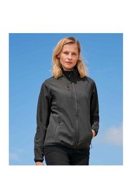 Womens/Ladies Falcon Softshell Recycled Soft Shell Jacket - Charcoal