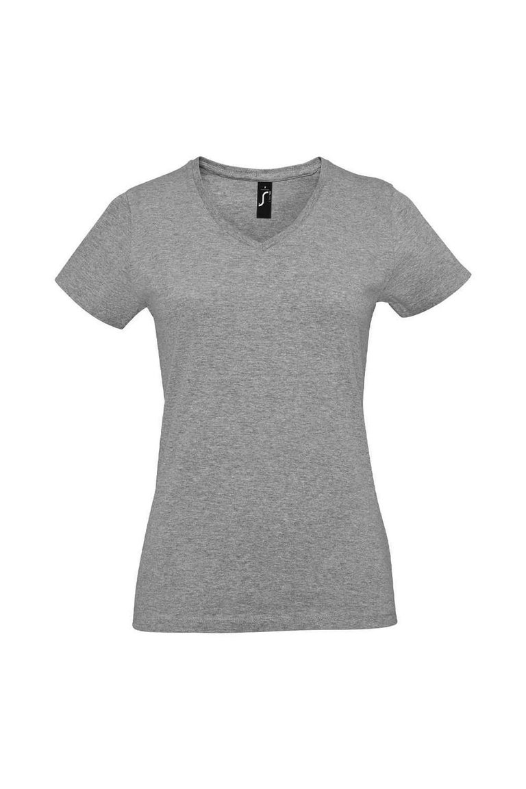 Womens/Ladies Imperial V Neck T-Shirt - Grey Marl