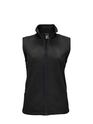 Womens/Ladies Race Softshell Vest - Black - Black