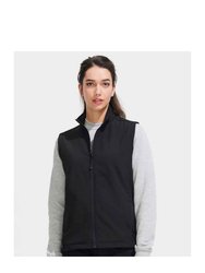 Womens/Ladies Race Softshell Vest - Black