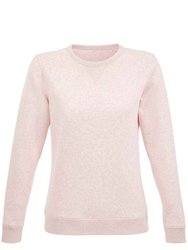 Womens/Ladies Sully Heathered Sweatshirt - Pink