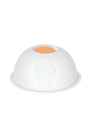 Angel Wings Candle Holder - White