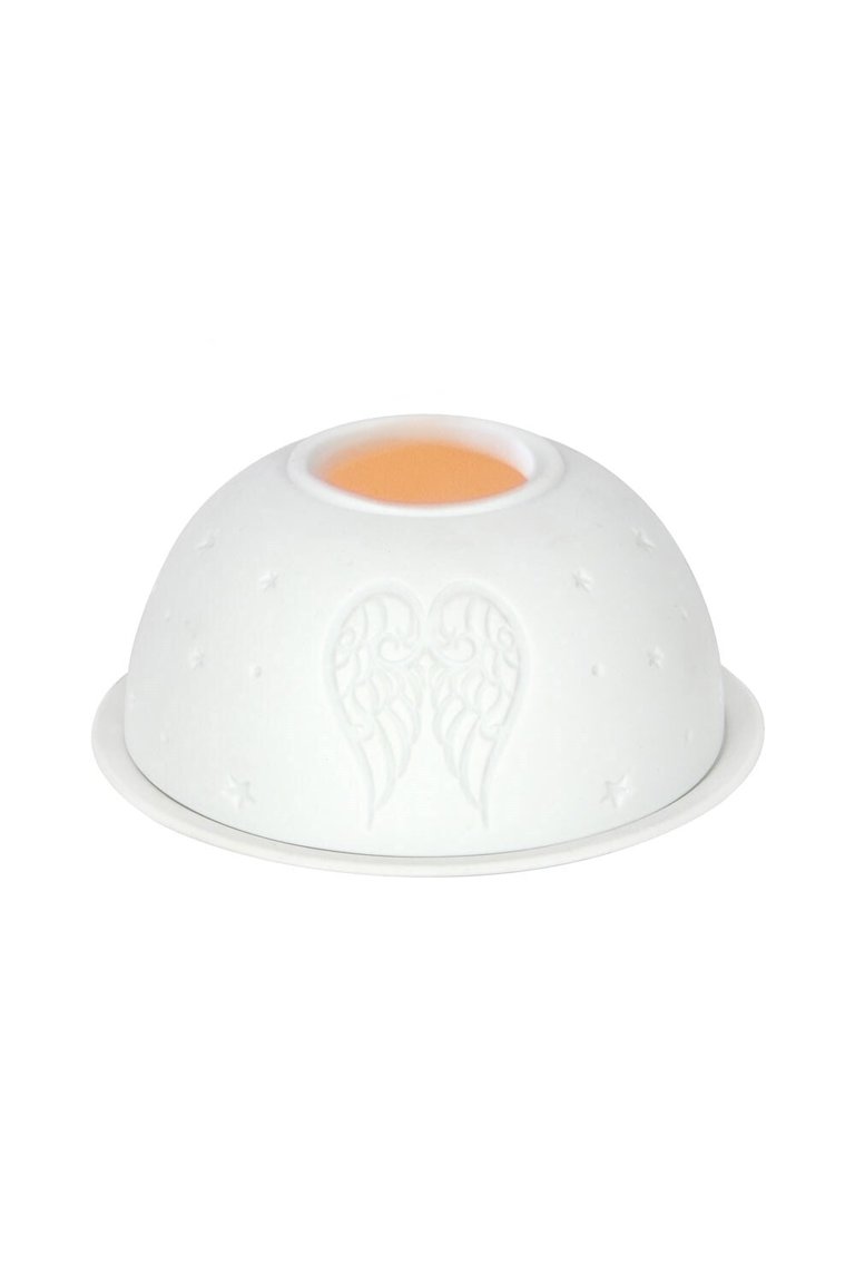 Angel Wings Candle Holder - White