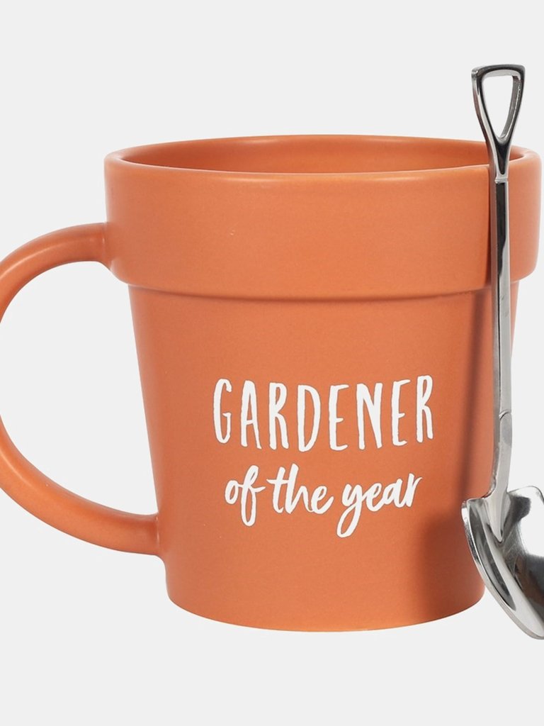 Gardener Of The Year Plant Pot Mug - One Size - Orange