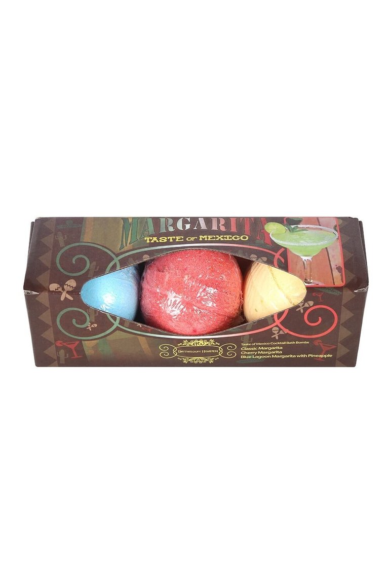 Margarita Bath Bomb - Pack Of 3 - One Size - Blue/Red/Yellow