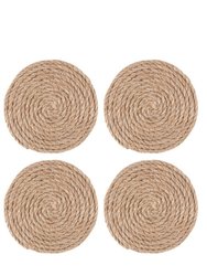 Rope Coaster Set (Pack of 4) - Brown