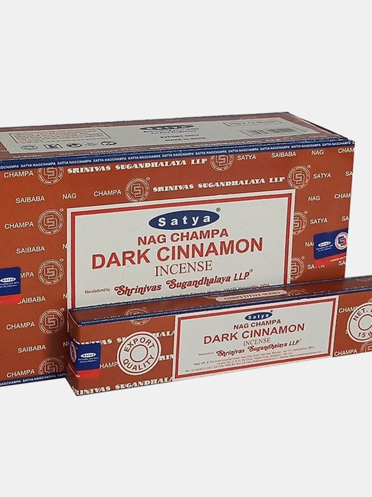 Satya Dark Cinnamon Incense Sticks - Pack Of 120 - Red