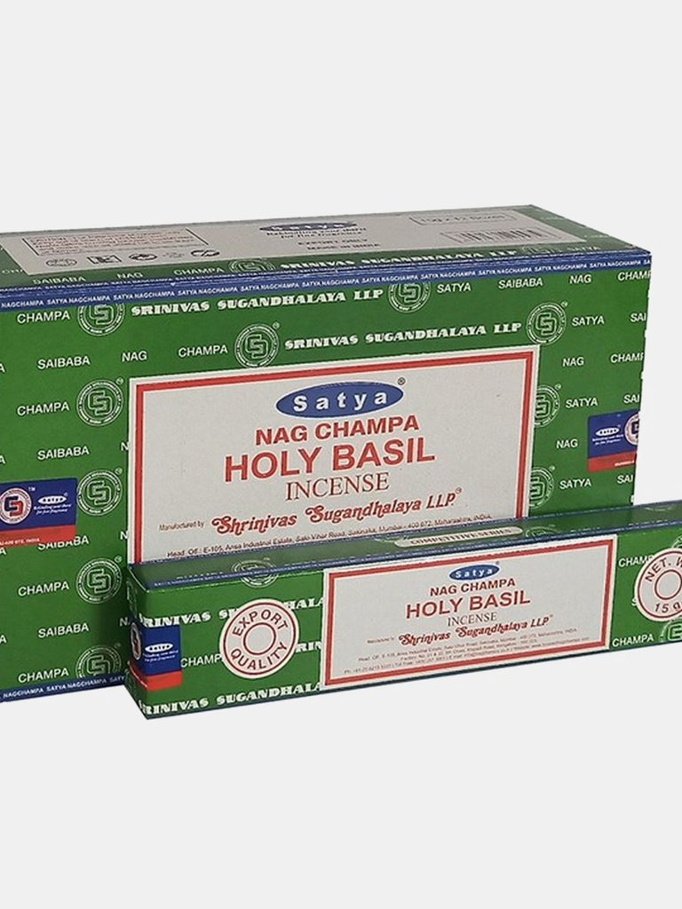 Satya Holy Basil Incense Sticks - Pack Of 120 - Green