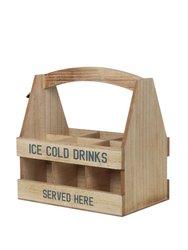Something Different Personalised Wooden Beer Caddy (Light Brown) (One Size)