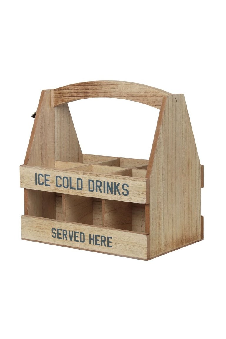 Something Different Personalised Wooden Beer Caddy (Light Brown) (One Size)