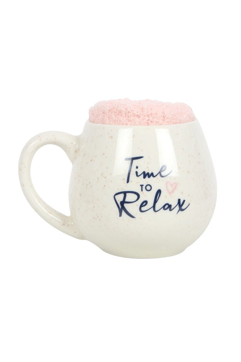 Something Different Time To Relax Mug and Sock Set (One Size)