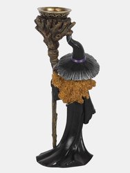 Something Different Witch With Staff Backflow Incense Burner (Black/Brown) (One Size)
