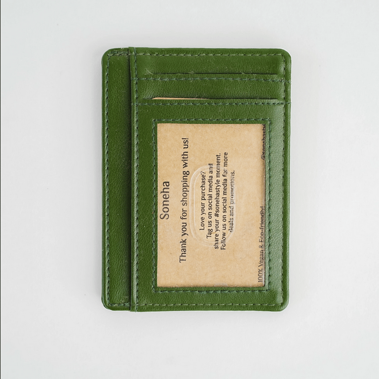 Cactus Leather Wallet - Pacific Minimalistic  I - Green