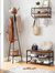 Songmics Vintage Coat Rack Stand, Coat Tree, Hall Tree Free Standing, Industrial Style, with 2 Shelves, For Clothes, Hat, Bag