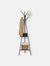 Songmics Vintage Coat Rack Stand, Coat Tree, Hall Tree Free Standing, Industrial Style, with 2 Shelves, For Clothes, Hat, Bag