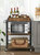 VASAGLE Bar Cart, Kitchen Serving Cart, Utility Cart with Wheels and Handle, Rusic Brown and Black ULRC72X