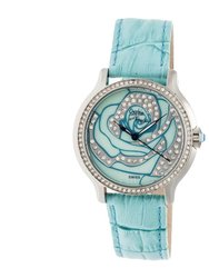 Monaco MOP Swiss Ladies Watch - Silver/Turquoise