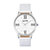 Sonoma Leather-Band Watch With Swarovski Crystals - Silver/White
