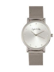 Sophie & Freda Savannah Mesh Bracelet Watch With Swarovski Crystals