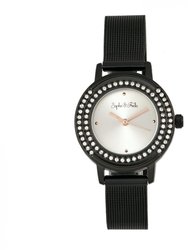 Cambridge Bracelet Watch With Swarovski Crystals - Black