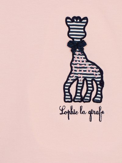 Sophie la Girafe Pink Embroidered Giraffe T-Shirt product