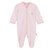 Pink Footed Striped Bodysuits - Pink