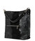 Black Croc Suede Leather Hobo Shoulder Bag | Bxyre