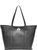 Black Horizontal Turnlock Leather Tote Bag