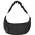 Black Pebbled Baguette Leather Shoulder Bag | Bdayb - Black