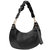 Black Pebbled Baguette Leather Shoulder Bag | Bdayb
