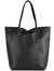 Black Pebbled Leather Tote Shopper | Byxna