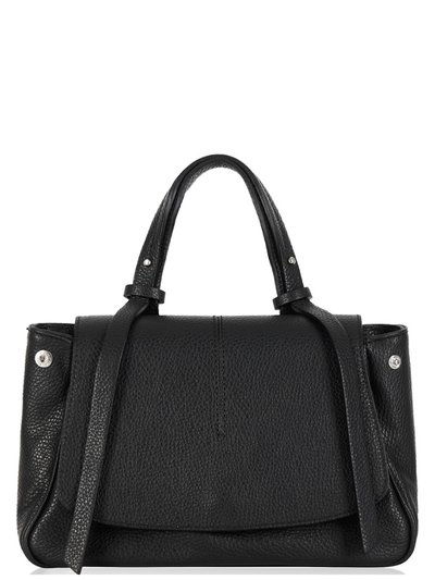 Sostter Black Small Pebbled Leather Tassel Grab Bag | Bdxnx product
