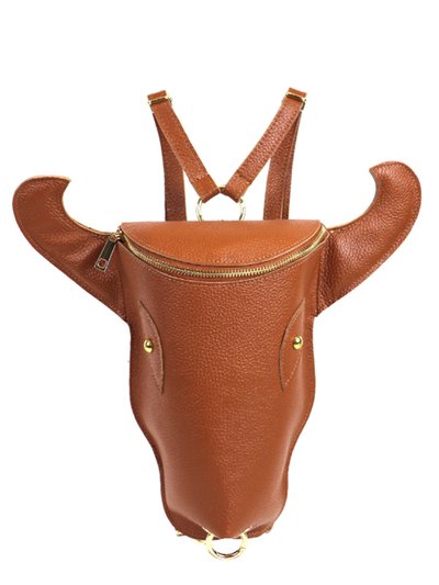 Sostter Camel Cow Head Unisex Premium Leather Backpack product
