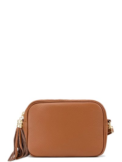 Sostter Camel Leather Tassel Crossbody Bag | Byeai product