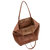 Camel Pebbled Leather Tote Shopper | Byxle