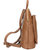 Camel Unisex Soft Pebbled Leather Pocket Backpack | Byeyl