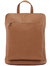 Camel Unisex Soft Pebbled Leather Pocket Backpack | Byeyl - Camel