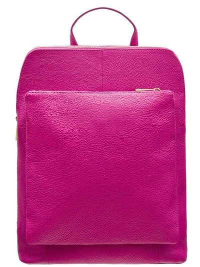 Sostter Fuchsia Soft Pebbled Premium Leather Pocket Backpack product