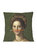 Girl With The Orange Pencil Oil Painting Cushion Pillow - Multicolour