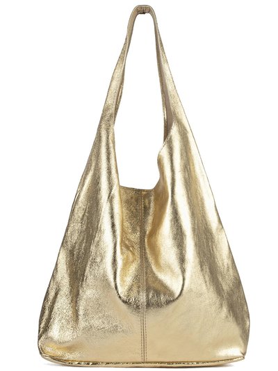 Sostter Gold Metallic Leather Hobo Shoulder Bag product