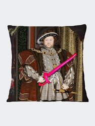 Henry The Eighth Balloon Oil Painting Cushion Pilllow - Multicolour