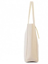 Ivory Pebbled Leather Tote Shopper | Byaxy