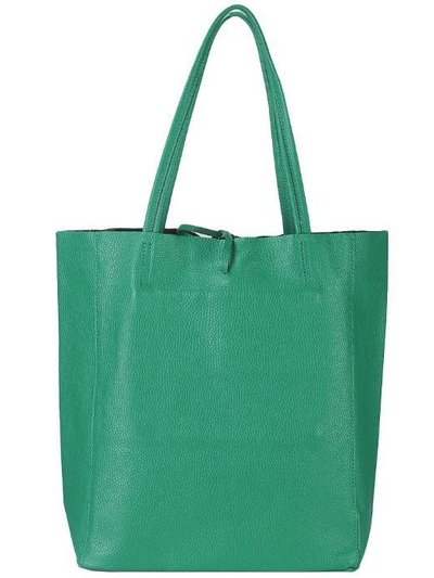 Sostter Jade Green Pebbled Leather Tote Shopper | Byxal product