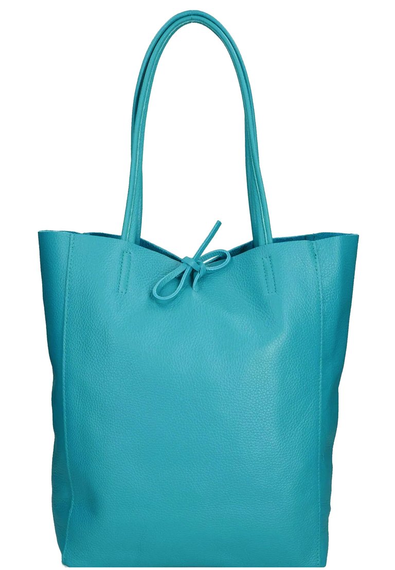 Jade Pebbled Leather Tote Shopper | Byaad - Jade Pebbled