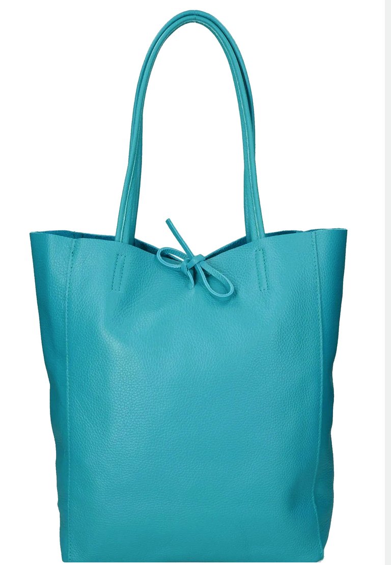 Jade Pebbled Leather Tote Shopper | Byaad