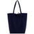 Navy Blue Pebbled Leather Tote Shopper | Byarn - Navy Blue
