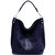 Navy Croc Suede Leather Hobo Shoulder Bag | Bxnxd - Navy