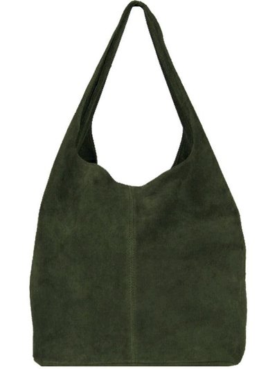 Sostter Olive Soft Suede Leather Hobo Shoulder Bag | Biaix product